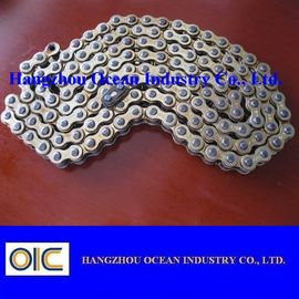 China High Wear Resistance Motorcycle Chains With Copper Plated , Long Life Time supplier