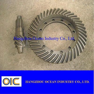 Teeth Number 13-18 Crown Wheel and Pinion Offering AGMA 8-9 Accuracy and Quenching Heat Treatment Designed for Gear Systems supplier