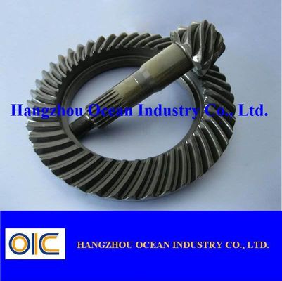 Teeth Number 13-18 Crown Wheel and Pinion Offering AGMA 8-9 Accuracy and Quenching Heat Treatment Designed for Gear Systems supplier