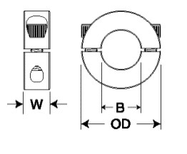 Shaft Collars Clamping Collars with 2 splits SP-3 SP4 SP-5 SP-6 SP-7 SP-8 SP-9 SP-10 SP-11 SP-12 SP-13 SP-14 SP-15