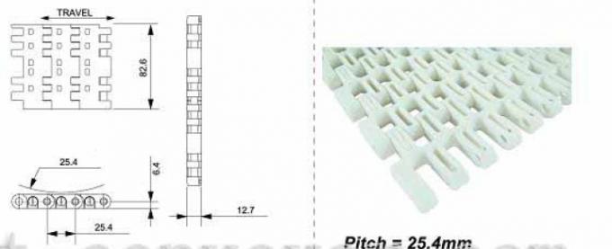 Plastic Modular Belts , type N16 , N1106