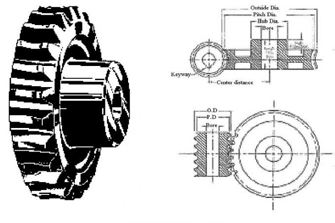 High strength Transmission Spare Parts Long life Construction Gear