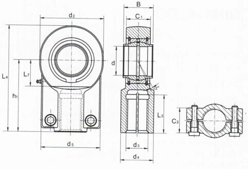 GIHN-K..LO Rod End , China Rod End GIHN-K12LO , GIHN-K16LO , GIHN-K20LO , GIHN-K25LO